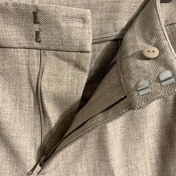 ZARA High Waist Straight Wide-Leg Light Tan Trousers - Size S - Picture 10 of 12